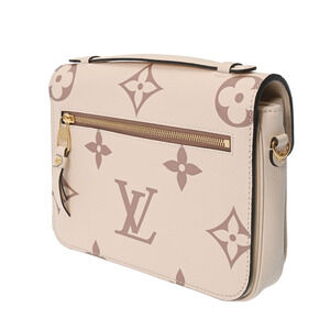Louis Vuitton Bois de Pink Empreinte Leather Rose Metis Pochette Creme Bag Cream